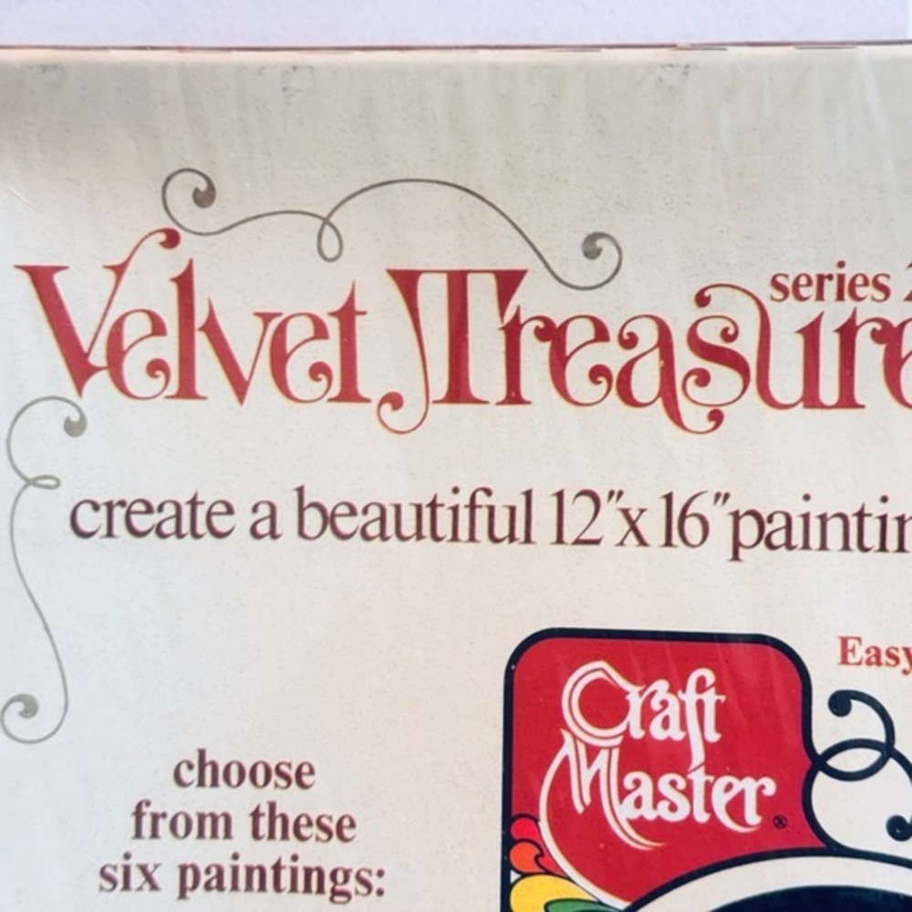 VTG 1976 Craft Master Velvet Treasures Paint by Number Quiet Winter Night 14410 - Picture 6 of 14